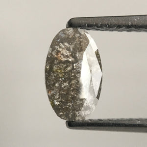 0.77 ct Natural Light Gray Transparent Oval Shape Rose cut Diamond 7.92 mm X 4.94 mm X 1.60 mm Size Beautiful sparkling  SJ01/07