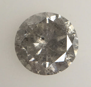 0.69 Ct Natural Loose Diamond Round Brilliant Cut Fancy Grey Salt And Pepper Color i3 Clarity 5.60 MM X 3.44 MM Size, Round Diamond SJ34/120