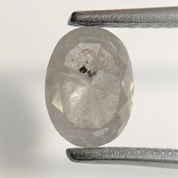 1.55 TCW Oval Shape Natural Loose Diamond 7.81 mm x 5.73 mm x 3.82 mm, Grey Oval Shape Rose Cut Natural Faceted Loose Diamond SJ93/59