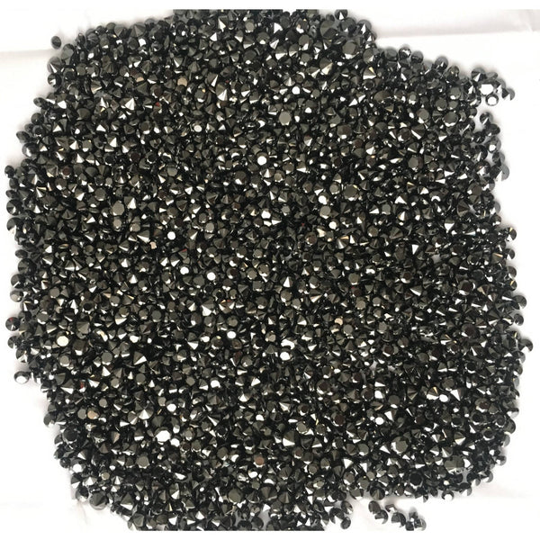 1.00 Ct Heated Black Diamond Lot: Round Brilliant Cut, 2.5mm