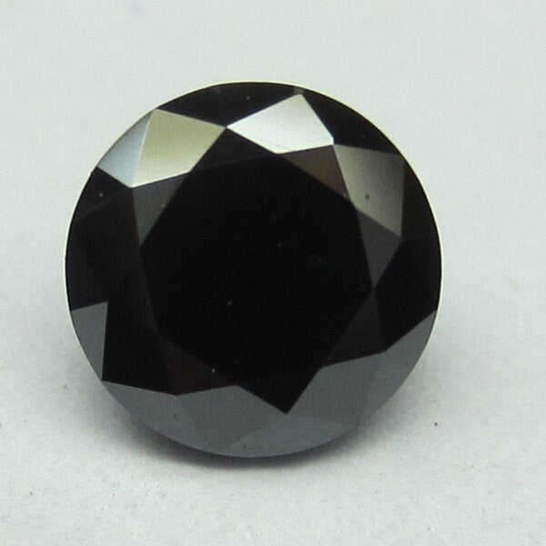 1.00 Ct Jet Black Round Cut Natural Loose Diamond