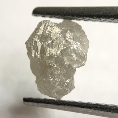 2.02 Ct Natural Uncut Raw Rough Loose Diamond Grey Color 8.30 mm x 6.45 mm, Shining Diamond Crystal Earth Mined Origin South Africa SJ24/28