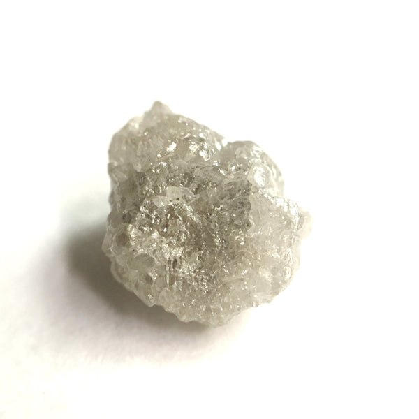 2.02 Ct Natural Uncut Rough Raw Loose Diamond Grey Color 8.31 mm x 7.20 mm, Shining Diamond Crystal Earth Mined Origin South Africa SJ24/22