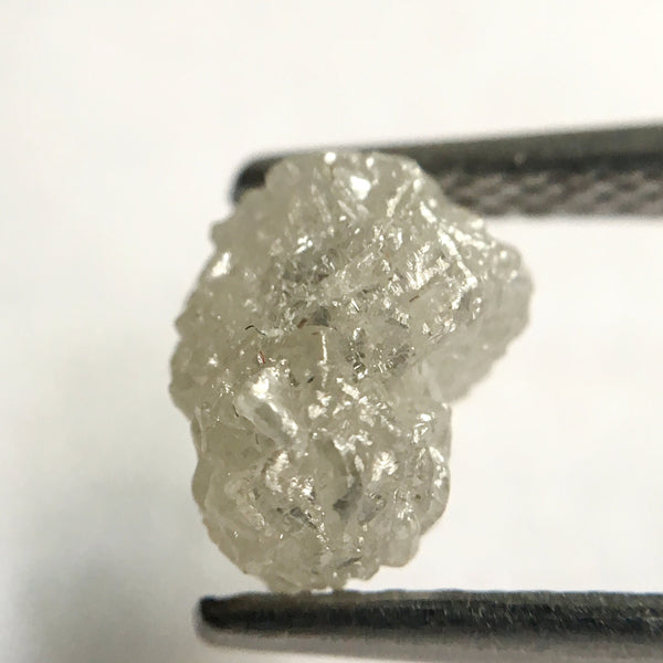 1.53 Ct Natural Uncut Raw Rough Loose Diamond Grey Color 7.50 mm x 5.90 mm, Shining Diamond Crystal Earth Mined Origin South Africa SJ24/31