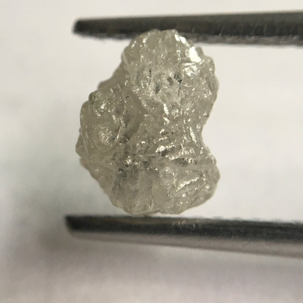 1.53 Ct Natural Uncut Raw Rough Loose Diamond Grey Color 7.50 mm x 5.90 mm, Shining Diamond Crystal Earth Mined Origin South Africa SJ24/31