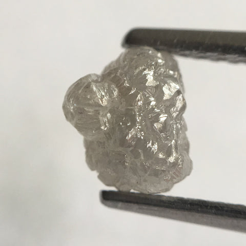 1.09 Ct Natural Uncut Raw Rough Loose Diamond Grey Color 6.75 mm x 4.70 mm, Shining Diamond Crystal Earth Mined Origin South Africa SJ24/43
