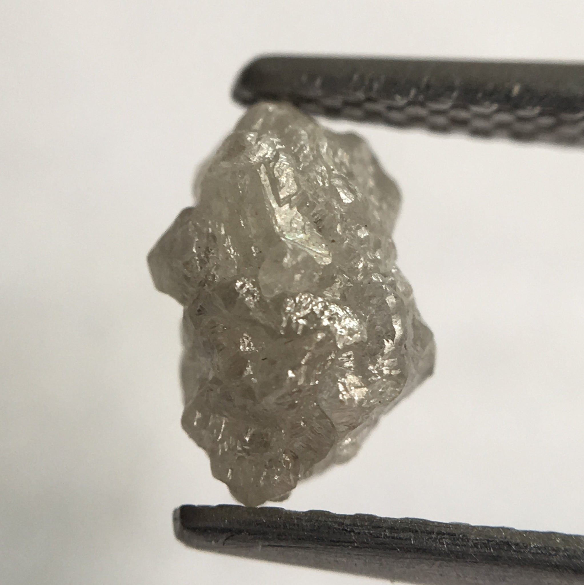 1.32 Ct Natural Uncut Raw Rough Loose Diamond Grey Color 7.60 mm x 4.90 mm, Uncut Diamond Crystal Earth Mined Origin South Africa SJ24/49