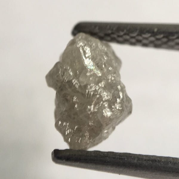 1.32 Ct Natural Uncut Raw Rough Loose Diamond Grey Color 7.60 mm x 4.90 mm, Uncut Diamond Crystal Earth Mined Origin South Africa SJ24/49