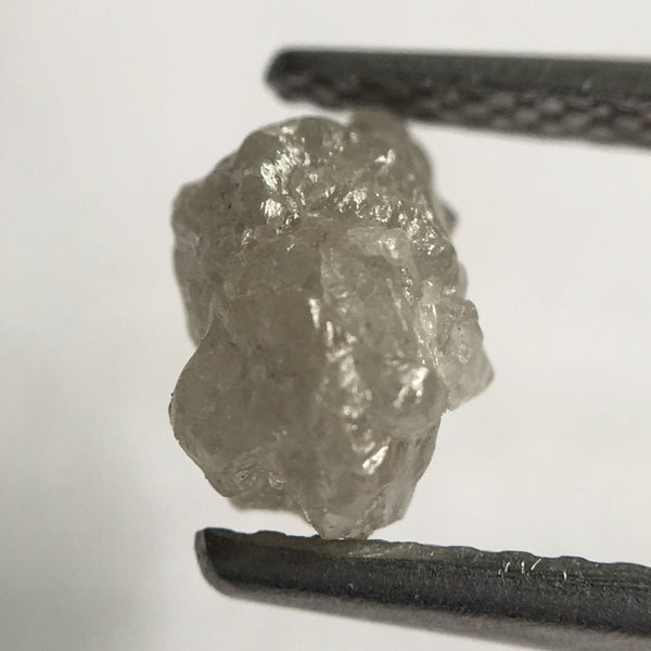 1.32 Ct Natural Uncut Raw Rough Loose Diamond Grey Color 7.60 mm x 4.90 mm, Uncut Diamond Crystal Earth Mined Origin South Africa SJ24/49