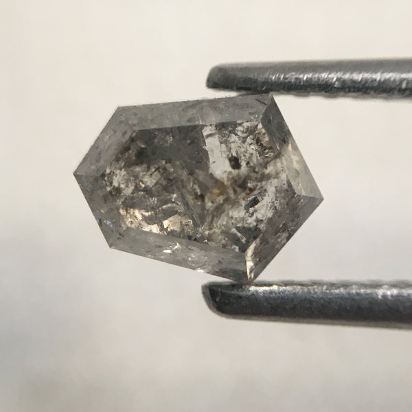 0.99 Ct Genuine Fancy Grey Black Color 6.75 mm X 5.30 mm X 3.10 mm Geometric shape Natural Loose Diamond Shield Shape SJ30/04