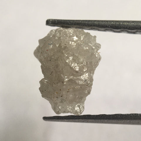 Fancy Grey Rough Diamond, 0.90 Carat Rare Natural Gray Raw Diamonds, Uncut Diamonds, 6.70 mm x 5.20 mm Gray Diamond, Conflict Free SJ24/77