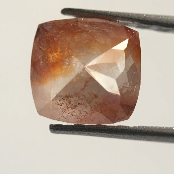 0.84 Ct Cushion Shape Fancy Brown Natural Loose Diamond 5.60 mm X 5.40 mm x 2.90 mm, Cushion Shape Rose Cut Natural Loose Diamond