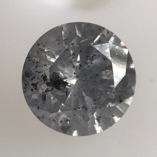 0.40 Ct Natural Dark Grey Diamond 4.88 mm x 2.90 mm Round Grey Color Loose Diamonds, Natural Diamond Loose Brilliant Cut Diamond SJ34/07