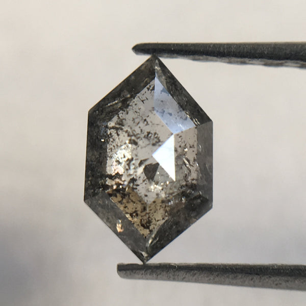 0.33 Ct Hexagon shape 6.39 mm X 3.95 mm X 1.80 mm natural loose diamond/Fancy Grey Color Hexagon Cut loose diamond SJ33/28