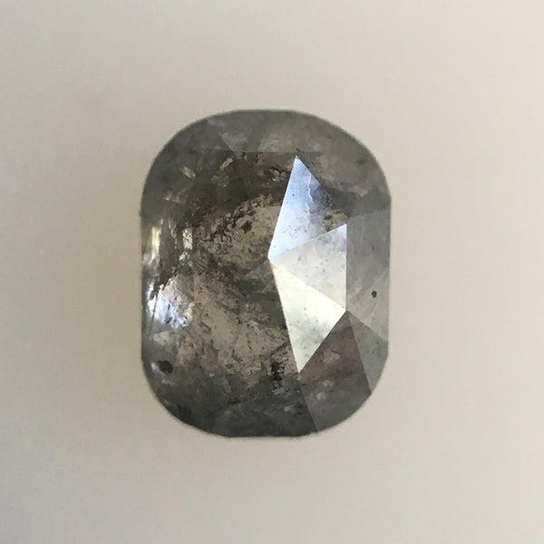 0.87 Ct Oval Cut Fancy Gray Color Natural Loose Diamond, 6.30 mm X 5.80 mm Grey Oval Shape Rose Cut Natural Loose Diamond SJ35/15