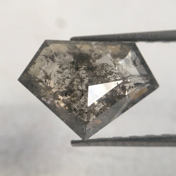 1.24 Ct Grey Color Fancy Diamond shape Natural Loose Diamond, 6.55 mm X 9.27 mm X 2.60 mm Fancy Shape Natural Loose Diamond SJ36/20