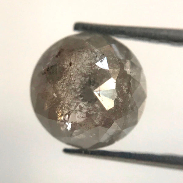 0.80 Ct 5.86 mm X 2.74 mm Rose Cut Round Shape Grey Color Natural Loose Diamond I3 Clarity, Round Rose cut natural loose diamond SJ06/26