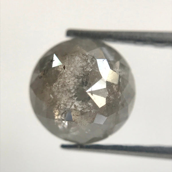 0.80 Ct 5.86 mm X 2.74 mm Rose Cut Round Shape Grey Color Natural Loose Diamond I3 Clarity, Round Rose cut natural loose diamond SJ06/26