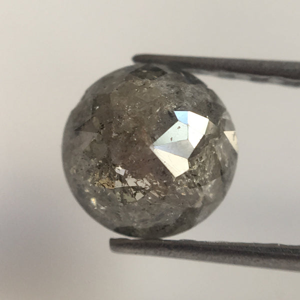 1.05 Ct Rose Cut Round Shape Grey Color Natural Loose Diamond 5.70 mm X 3.49 mm Clarity, Round Rose cut natural loose diamond SJ06/73