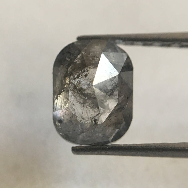 0.87 Ct Oval Cut Fancy Gray Color Natural Loose Diamond, 6.30 mm X 5.80 mm Grey Oval Shape Rose Cut Natural Loose Diamond SJ35/15