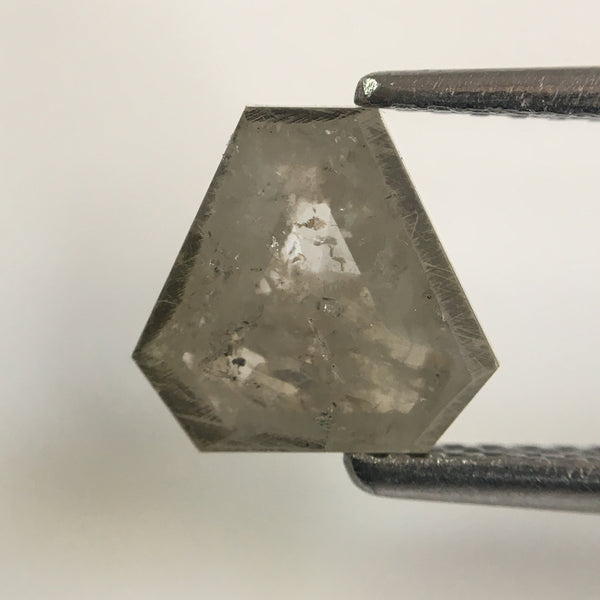 1.10 ct Natural Light Gray Color Geometry Shape Natural Loose diamond, 7.40 mm x 7.80 mm Fancy Shape Natural Loose Diamond SJ17/06