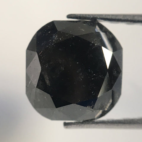 1.86 Ct Cushion Shape Fancy Grey Black Color Natural Loose Diamond, 6.50 mm X 6.90 mm, Cushion Shape Rose Cut Natural Loose Diamond SJ18/09