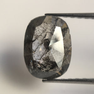 1.50 Ct Oval Shape Dark Grey Color Rose Cut Natural Loose Diamond, 9.60 mm x 7.30 mm Beautiful sparkling Oval Shape Loose Diamond SJ20/35