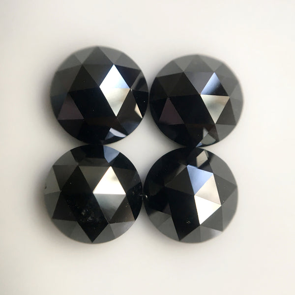 6.50 mm Heated Black Rose Cut Diamond: Natural Loose Stone