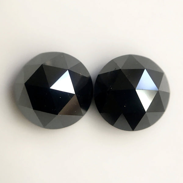 6.50 mm Heated Black Rose Cut Diamond: Natural Loose Stone