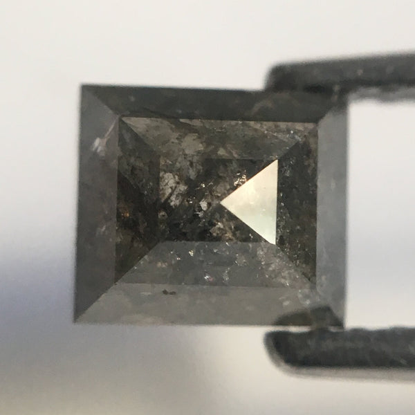 1.08 Ct Grey Black Color Square Shape Natural Loose Diamond 5.60 mm X 4.95 mm, Fancy Color Loose Diamond perfect for Jewelry SJ21/16