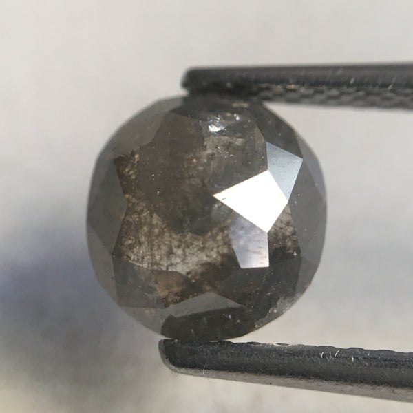 1.47 Ct Oval Cut Fancy Gray Color Natural Loose Diamond, 7.58 mm X 7.20 mm X 2.95 mm Grey Oval Shape Rose Cut Natural Loose Diamond SJ36/12