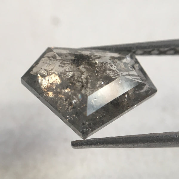 1.24 Ct Grey Color Fancy Diamond shape Natural Loose Diamond, 6.55 mm X 9.27 mm X 2.60 mm Fancy Shape Natural Loose Diamond SJ36/20