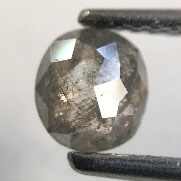 0.52 Ct Oval Cut Fancy Gray Color Natural Loose Diamond, 5.70 mm X 5.20 mm X 2.10 mm Grey Oval Shape Rose Cut Natural Loose Diamond SJ36/29