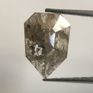 1.10 Ct Genuine Fancy Grey Color Geometric shape Natural Diamond, 8.34 mm X 5.83 mm X 2.42 mm Natural Loose Diamond AJ01/20