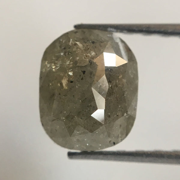 1.47 Ct Natural Gray Oval Shape Rose cut Natural Diamond, 6.91 mm X 5.68 mm X 3.62 mm Beautiful Natural Loose Diamond AJ02/26