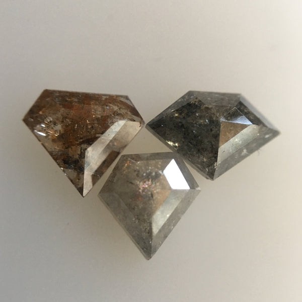 2.23 Ct 3 Pcs Natural Mix Color Geometric Shape Loose Diamond Beautiful sparkling faceted perfect for Jewelry AJ03/19