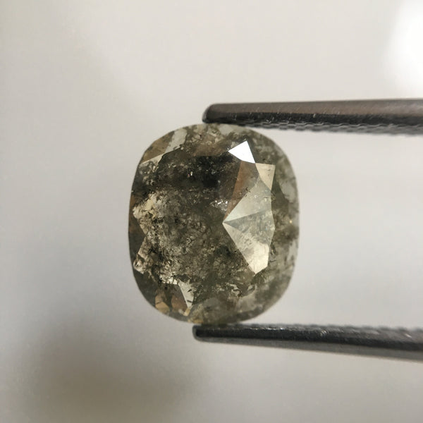 3.83 Ct Natural Dark Gray Color Oval Shape 9.80 mm x 8.40 mm Size Diamond Pair, oval cut natural loose Diamond AJ04/02