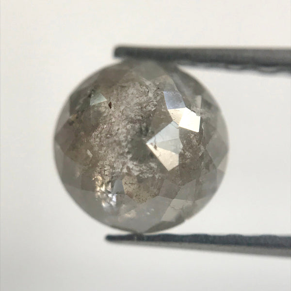 0.80 Ct 5.86 mm X 2.74 mm Rose Cut Round Shape Grey Color Natural Loose Diamond I3 Clarity, Round Rose cut natural loose diamond SJ06/26