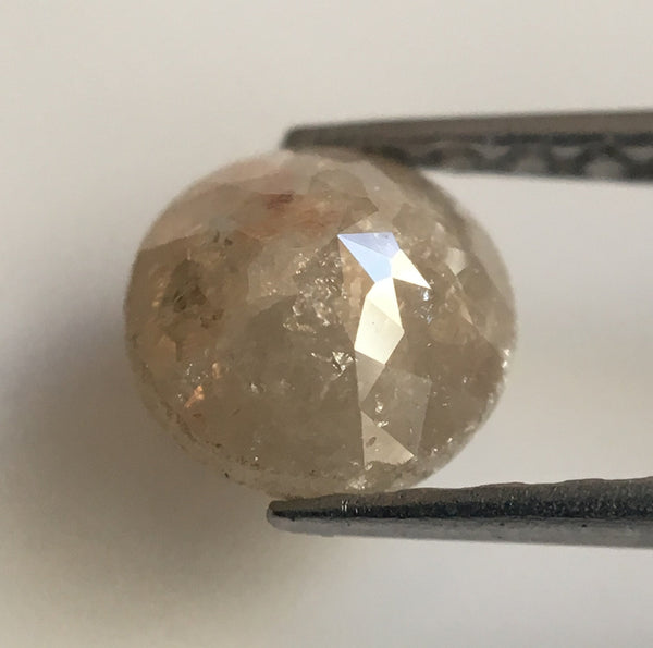 Genuine 0.88 Ct Brownish Grey Round Shape Rose cut Loose Natural Diamonds, 5.52 mm X 3.35 mm Rose cut Natural Loose Diamond AJ05/12