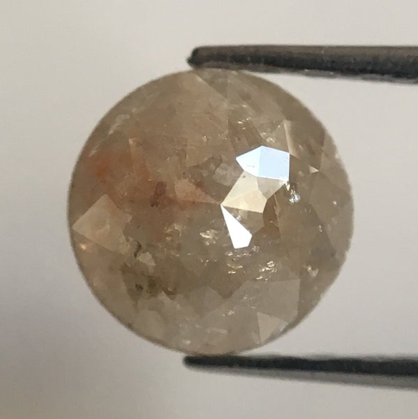 Genuine 0.88 Ct Brownish Grey Round Shape Rose cut Loose Natural Diamonds, 5.52 mm X 3.35 mm Rose cut Natural Loose Diamond AJ05/12