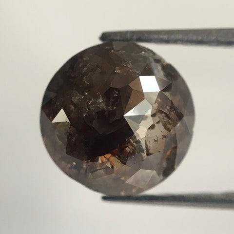 1.37 Ct Dark Brown Round Shape Rose cut Loose Natural Diamonds, 6.40 mm Rose cut Loose Natural diamond low price AJ06/02