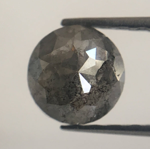 0.83 Ct Round Rose Cut Natural Loose Diamond, 5.65 mm X 3.00 mm Grey Color Rose Cut Diamond, Rare Rosecut Diamond Use For Jewelry SJ38/39