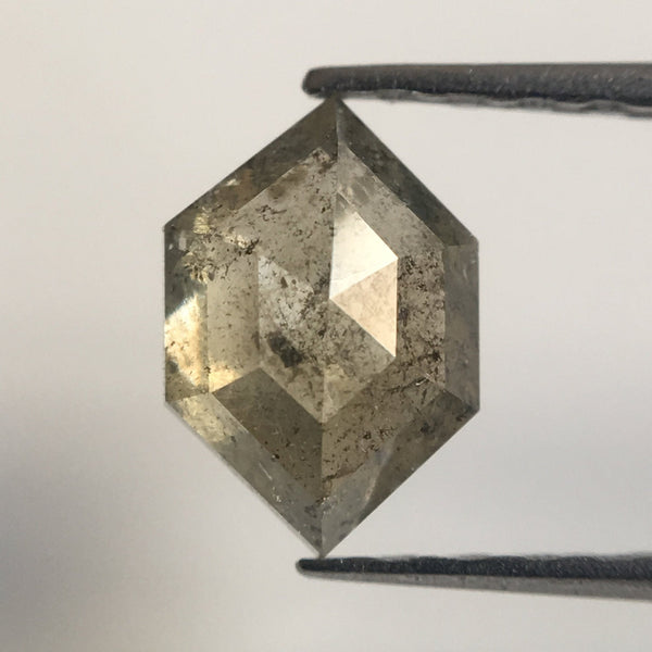 0.92 Ct Light Gray Color Natural Hexagon Shape loose Diamond, 7.12 mm X 4.85 mm X 3.24 mm Polished Diamond best for engagement rings SJ38/47