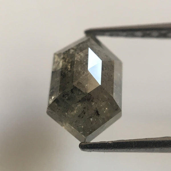 1.07 Ct Gray Color Natural Hexagon Shape loose Diamond, 7.99 mm X4.87 mm X 3.08 mm Polished Diamond best for engagement rings SJ38/61