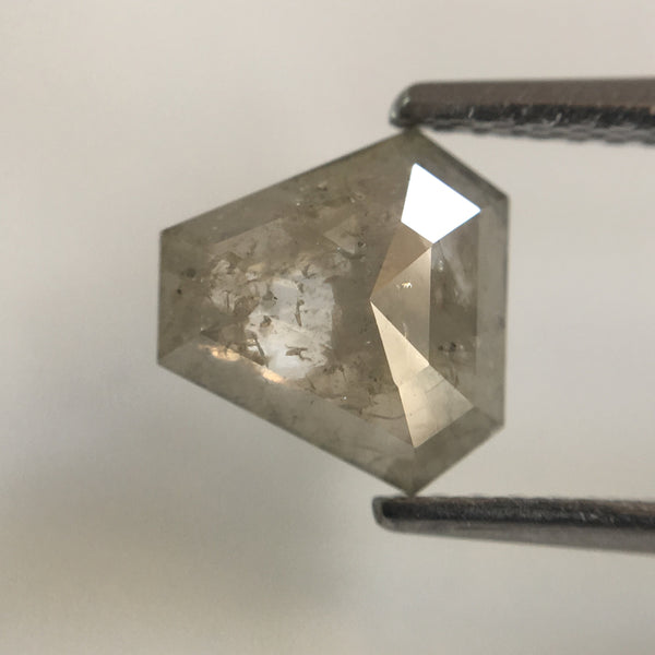 1.10 ct Natural Light Gray Color Geometry Shape Natural Loose diamond, 7.40 mm x 7.80 mm Fancy Shape Natural Loose Diamond SJ17/06