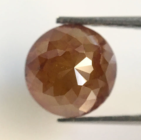 1.30 Ct Reddish Brown Round Shape Rose cut Loose Natural Diamonds, 6.00 mm x 4.35 mm Rose cut natural loose diamond AJ06/04