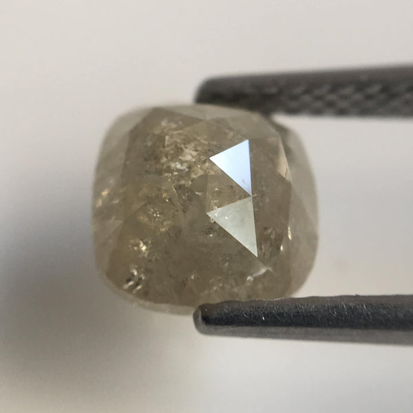 1.54 Ct Cushion Shape Fancy Grey Color Natural Loose Diamond, 7.10 mm X 6.90 mm Cushion Shape Rose Cut Natural Loose Diamond SJ17/15