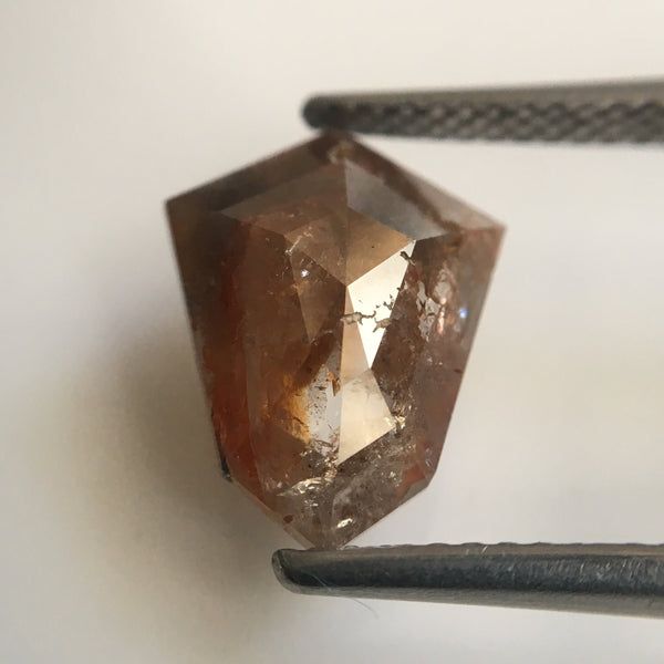 2.18 Ct Natural Loose Diamond Shield Shape 12.30 mm X 9.45 mm Fancy reddish Brown Geometric shape Diamond, Fancy Brown Diamond SJ19/02