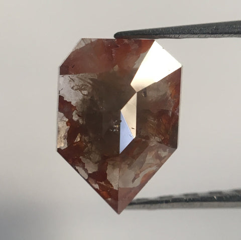 0.76 Ct Pentagon shape Rustic Loose Natural Diamond 7.50 mm X 5.30 mm X 2.15 mm Brownish White Color Loose Diamond Use for Jewellery AJ12/05