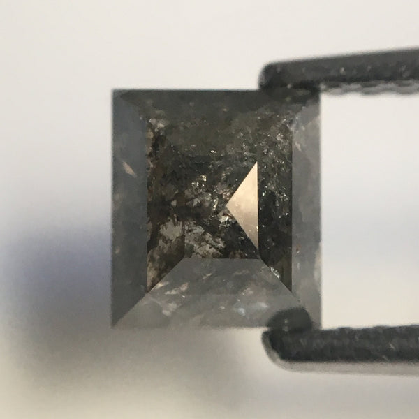 1.08 Ct Grey Black Color Square Shape Natural Loose Diamond 5.60 mm X 4.95 mm, Fancy Color Loose Diamond perfect for Jewelry SJ21/16